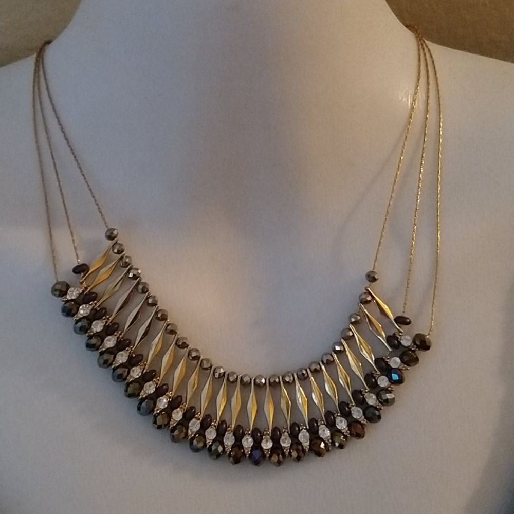 Golden Rhinestone Necklace